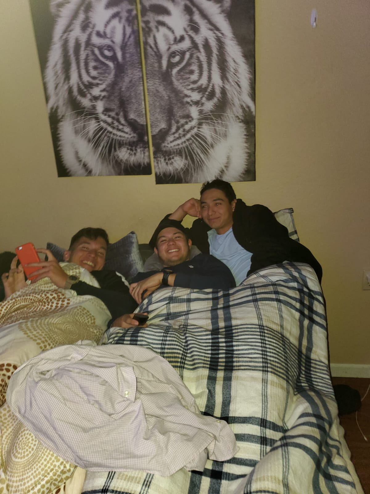 Crashing on a friend's couch while building the business.
